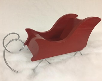 Houten rode kerstmanslee: kerstkaarthouder, kerstversiering