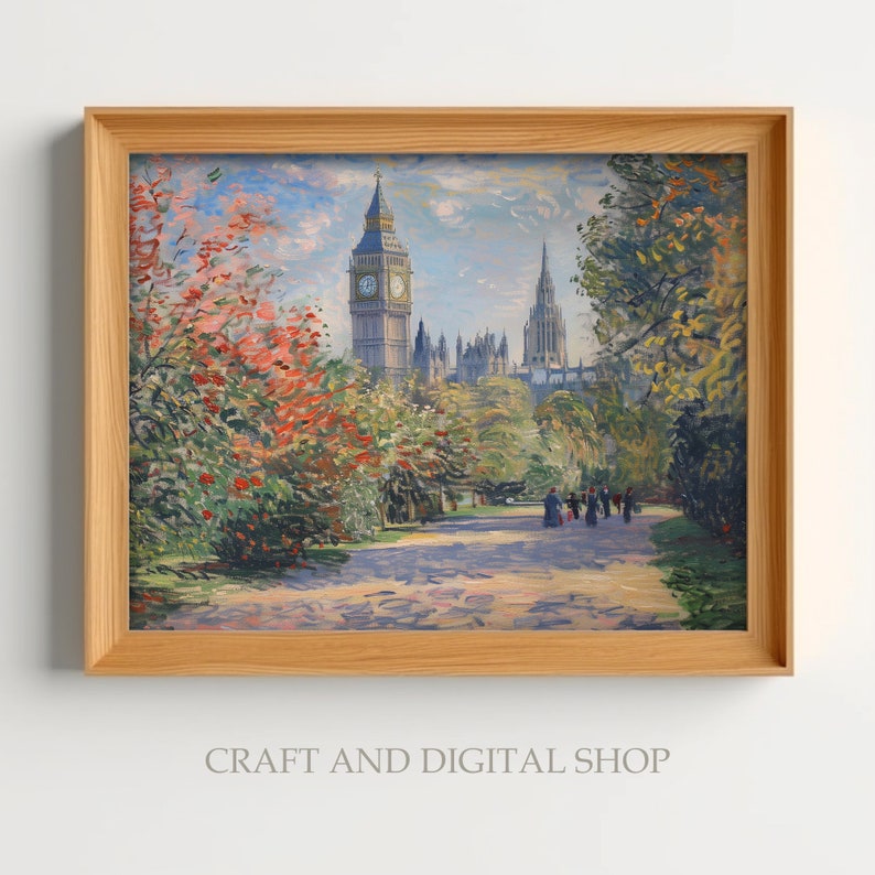 Set mit 20 digitalen Downloads, The Beauty of London England, Ölgemälde, Wandkunst-Digitaldrucke, Landschaft, Tableau Bild 4