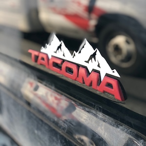 Tacoma Mountain Decal, Sasquatch, Fisherman, Camping