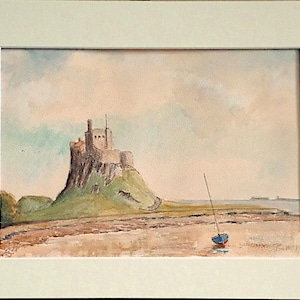 Original watercolour &quot;Lindisfarne Castle&quot;