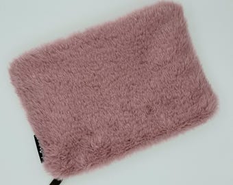 Furry Clutch Purse - Pink