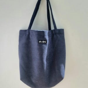 Corduroy Tote Bag - Midnight