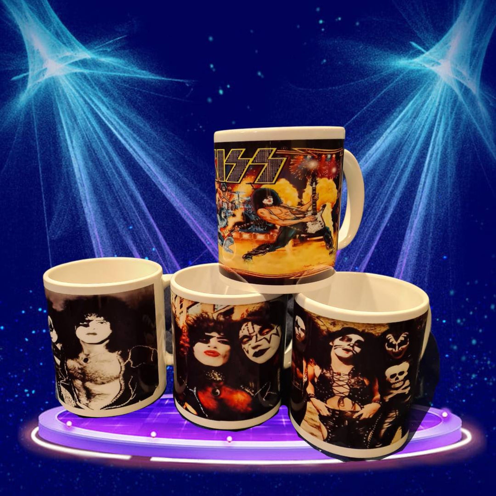KISS Rock Band Custom Coffee Tea Mug Paul Stanley Gene Etsy