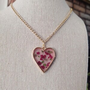 A Heart of Forever Roses-Gold Necklace