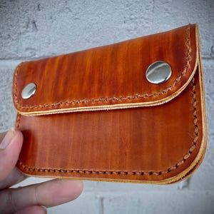 Cartera de piel de grano completo, cartera de piel de regalo, cartera para tarjetas, cartera con cremallera, cartera de camionero, cartera para él, cartera para ella, cartera unisex