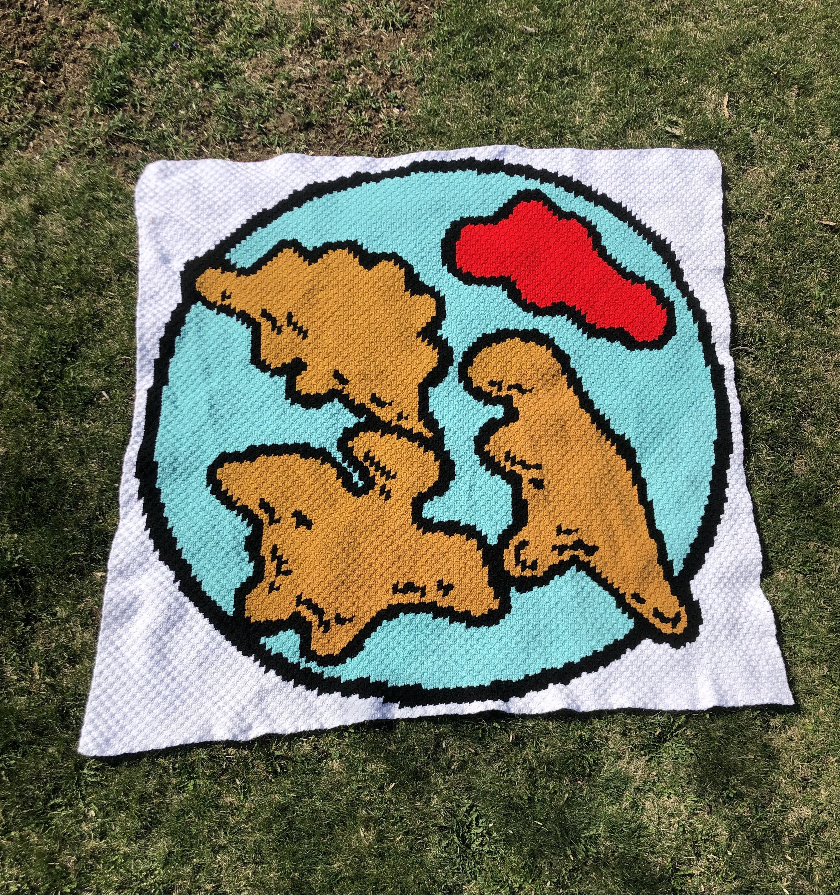 22 Dino Nugget Crochet Patterns for Playful Plushies, Pillows, and Giftable Makes 9 Dino Nuggets Blanket C2C Crochet Pattern