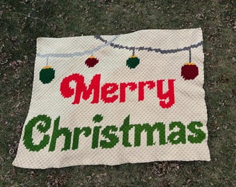 HÄKELANLEITUNG, Merry Christmas Decke, C2C MUSTER