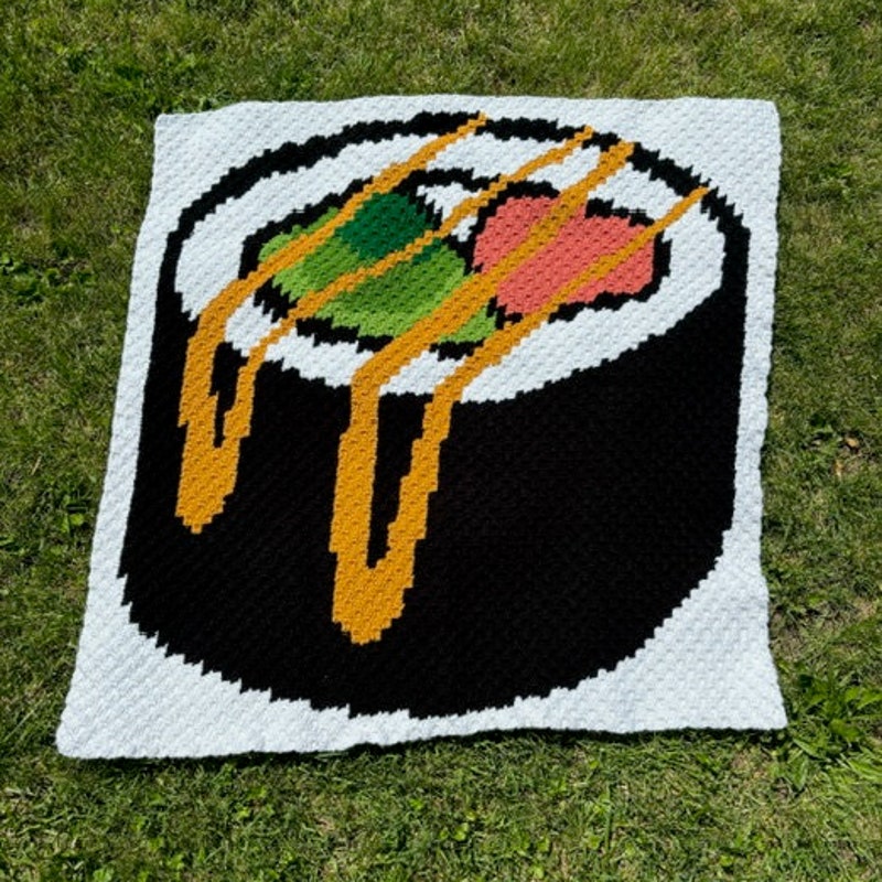 Pattern Print Sushi Blanket
