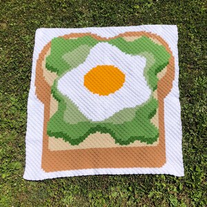CROCHET PATTERN, Avocado Toast Blanket, C2C Pattern