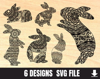 Download Mandala Rabbit Svg Etsy