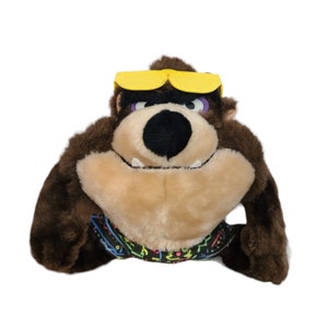 VTG 1993 Tasmanian Devil 7&quot; Plush Stuffed Animal Sunglasses Beach Warner Bros.
