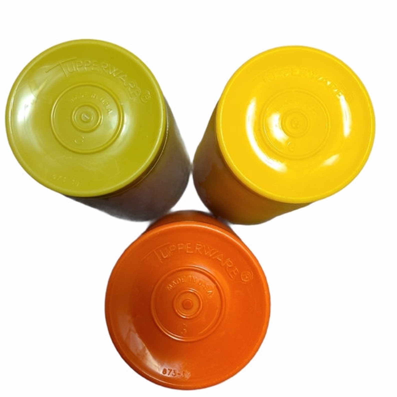 Vintage 1970s Tupperware Plastic Drinking Cups Set of 3 Etsy