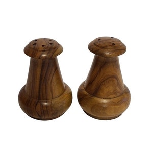 MCM 60s? Wooden Turned Salt and Pepper Shakers Monkey Pod? Cocabola?