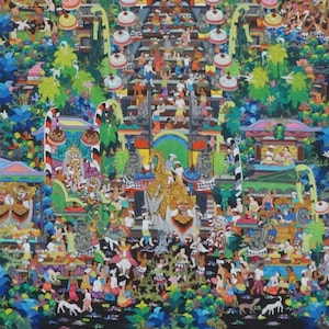 Balinese Ceremony Painting - Original Handmade Art
