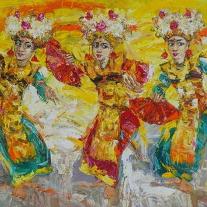 Balinese Dance Painting, Original Art