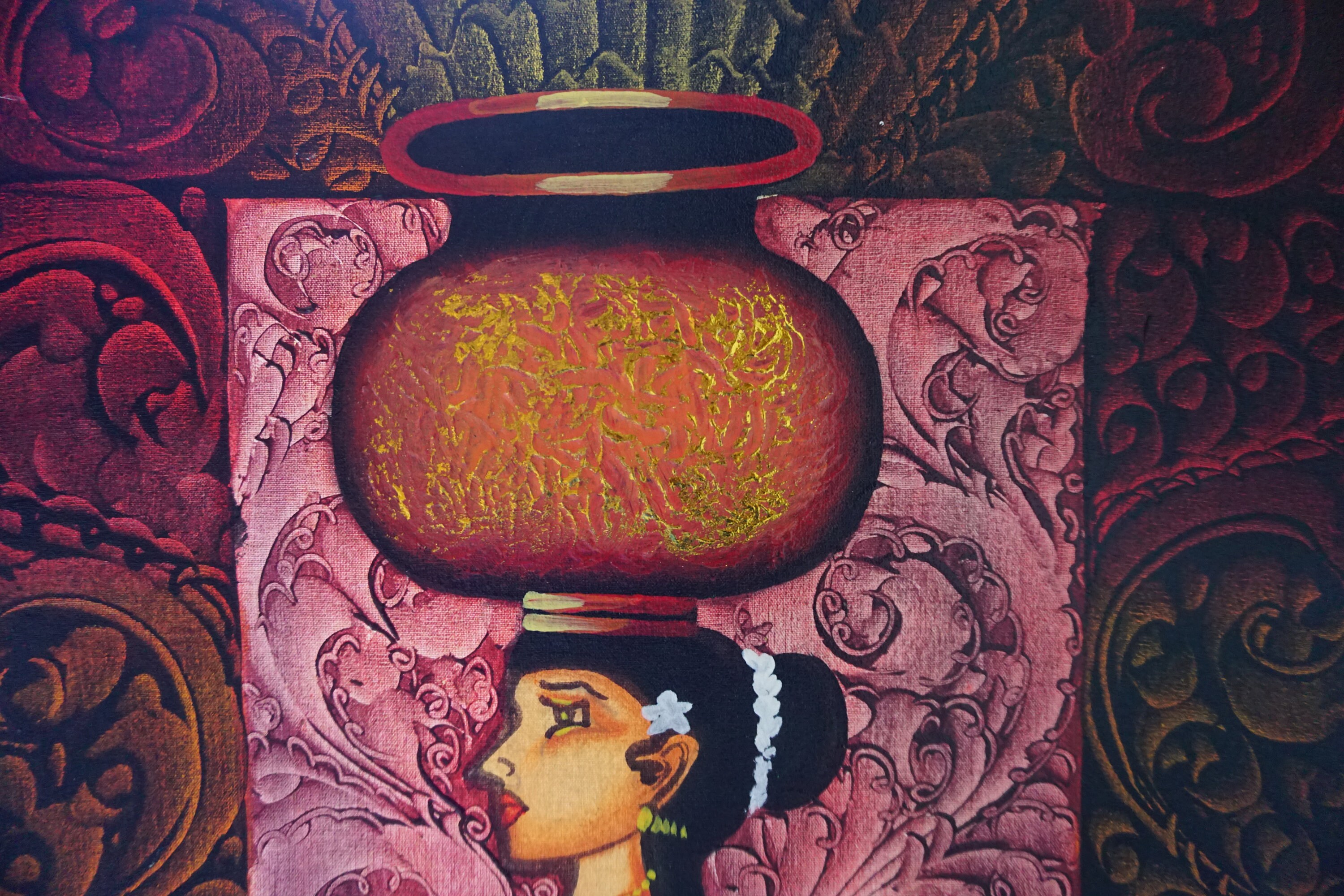 Balinese Women Painting Balinese Art Original Painting Wall Etsy