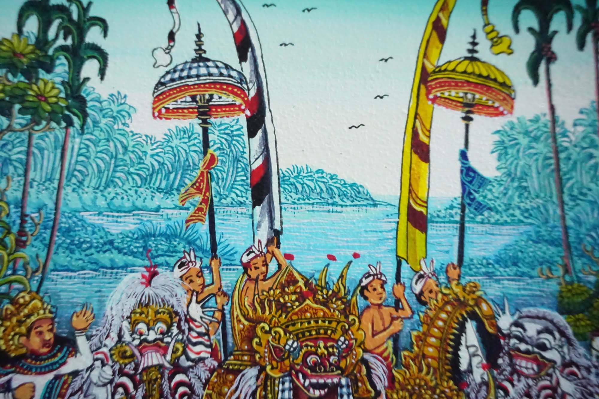 バリ舞踊の絵画 バリ舞踊とバリアートに触れる旅 in Ubud☆2014 02 2日目 【Bali…NEKA