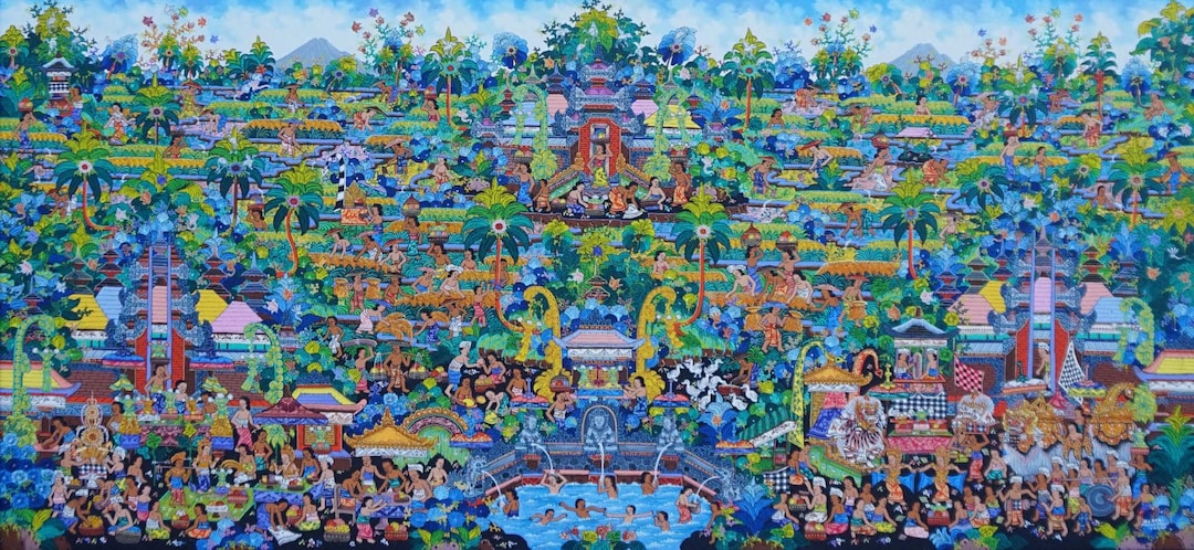 バリ島の儀式用絵画、故人ソキを偲んで - Etsy 日本