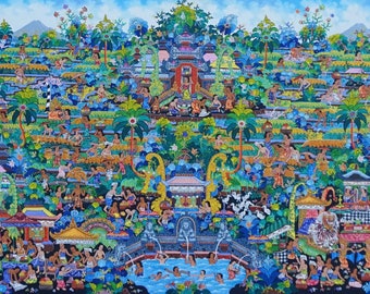 バリ島の儀式用絵画、故人ソキを偲んで - Etsy 日本