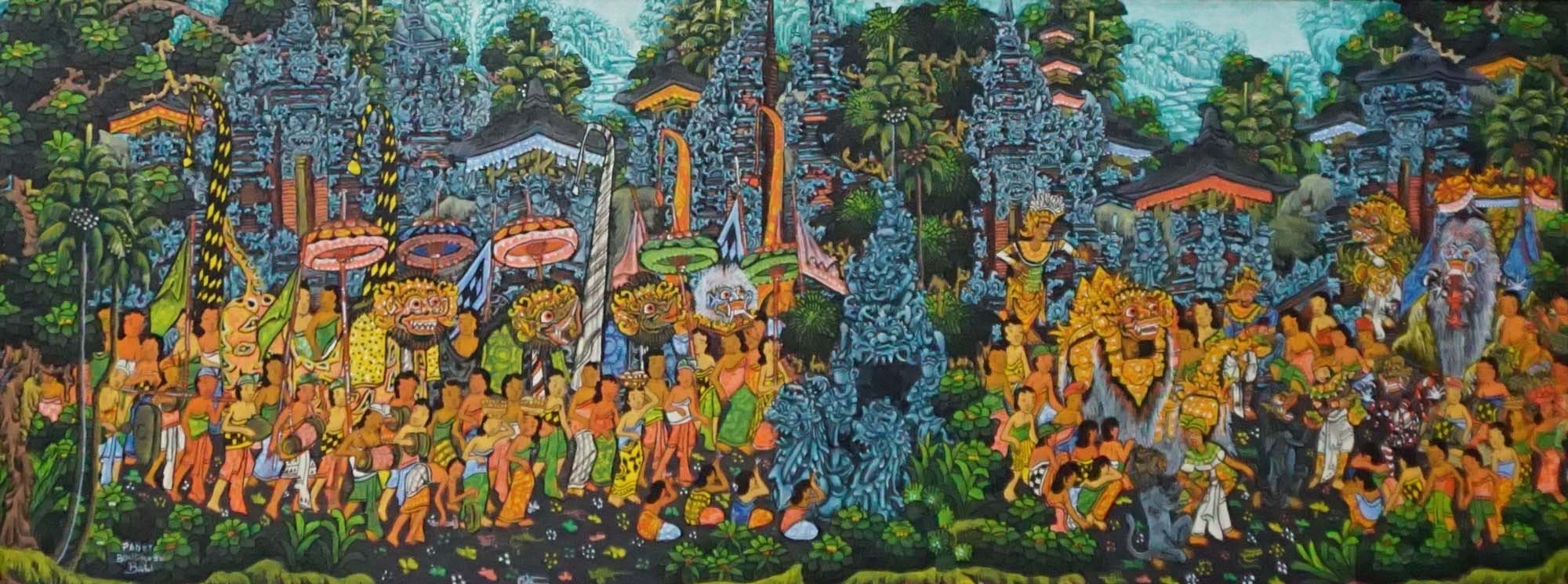 バリ島のバロン絵画、伝統芸術、オリジナル絵画、室内装飾 - Etsy 日本