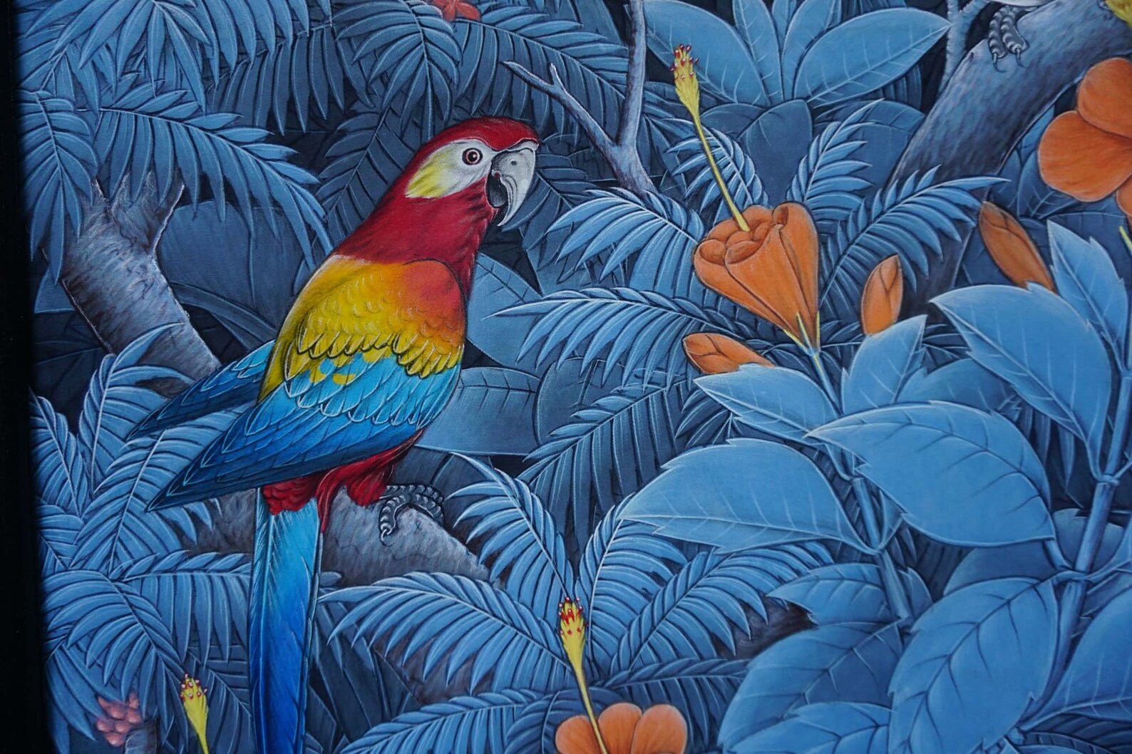 Nature Floral Painting Beautiful Bird Painting Landscape - Etsy
