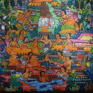 Balinese Rice Field Painting - Original Handmade Oil Art