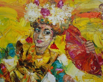 バリ舞踊絵画、オリジナルアート - Etsy 日本