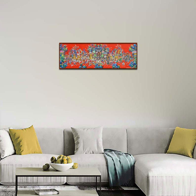 Balinese Ceremony Painting Bali Painting Canvas Wall Art - Etsy