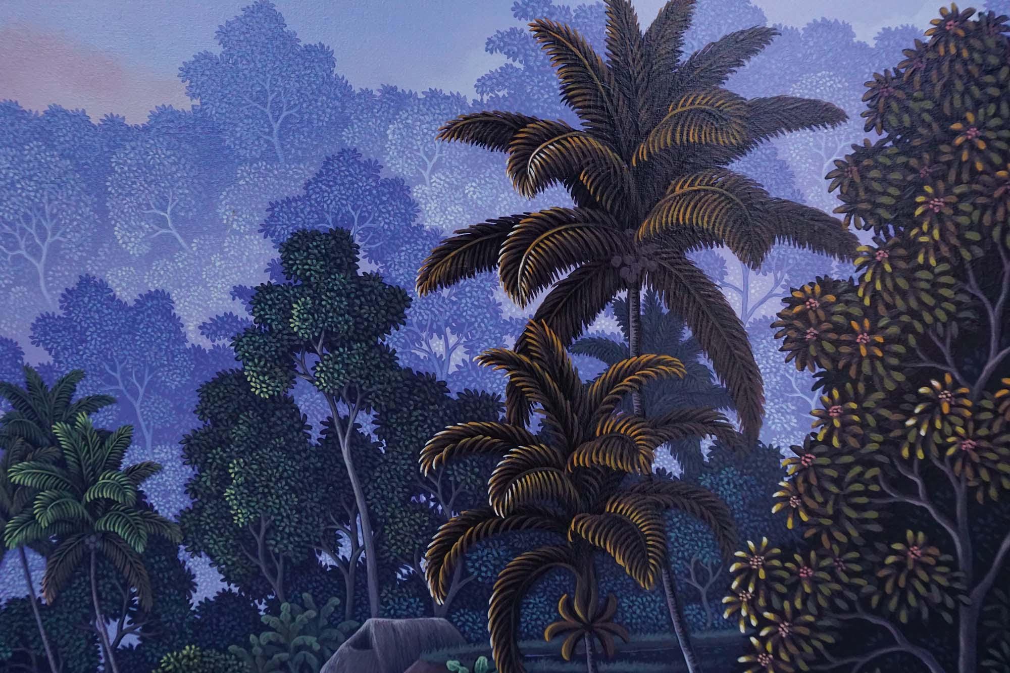 バリの村の絵画 - オリジナルの風景画 - ホームデコレーション - Etsy 日本