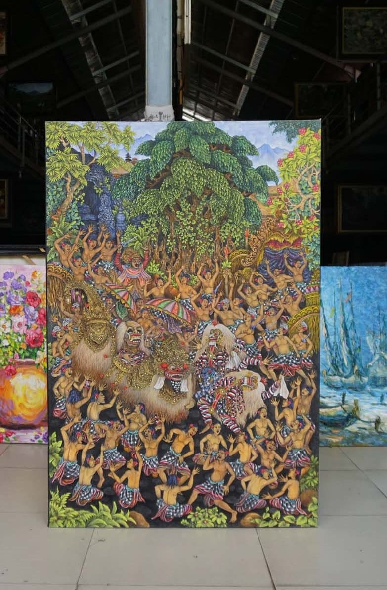 バリ 島 バロン アート バリ絵画・バリの海 83 63cm PA-159-27 -