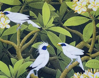 ジャラク・バリの鳥の絵画 - 手作りアクリルキャンバスアート - Etsy 日本