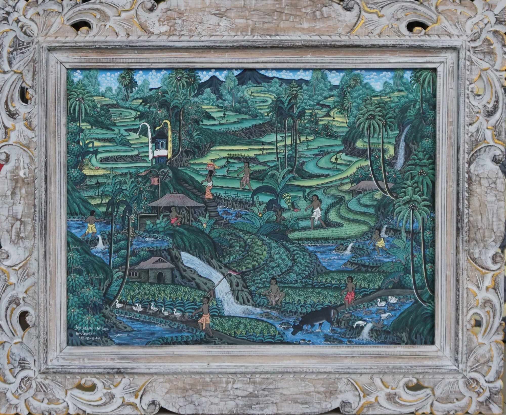 バリ島の田んぼの油絵 - オリジナルの風景画 - Etsy 日本