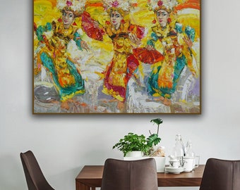 バリ舞踊絵画、オリジナルアート - Etsy 日本