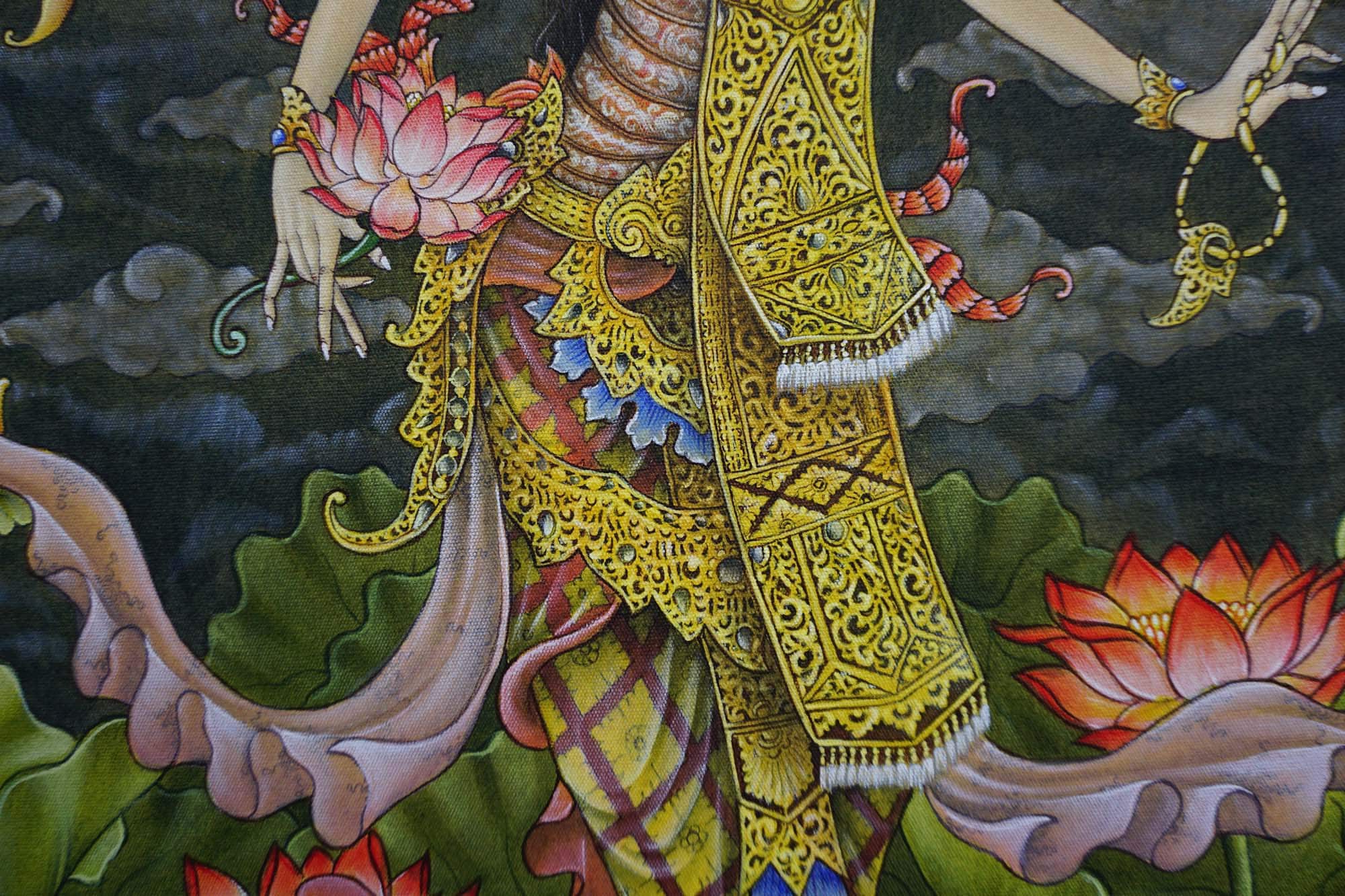 バリ絵画 女神サラスワティ バリ絵画 女神サラスワティ - メルカリ