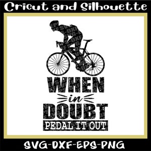 Fahrrad-Svg, Fahrrad-Svg, "Wenn im Doppel-Pedal es aus" Fahrrad-Svg, Rennrad-Svg, Eps, SVG, Dxf, Png, Cricut, Silhouette