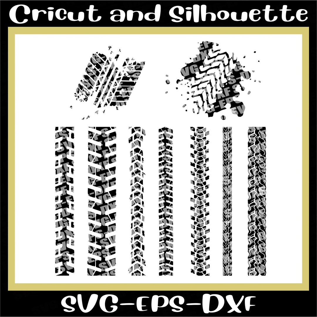 9 Tire Mark Svg Files / Tire Marking / Tire Stencil / Tire Marks / off