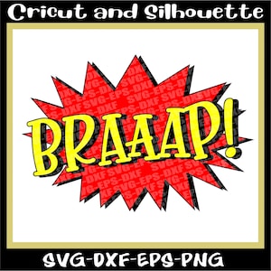 Motocross Svg, Motocross Svg Files &quot;Braaap Comics Stlye&quot; Dirt, Motorcycle, Dirt Bike Svg, Biker, Eps,Dxf,Svg,Png,Cricut,Silhouette