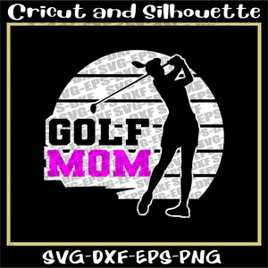 Golf Svg, Golf Ball Svg File, Golf Vector, Golf Ball Svg "GOLF MOM VINTAGE" - Eps,Dxf,Svg,Png,Cricut,Silhouette