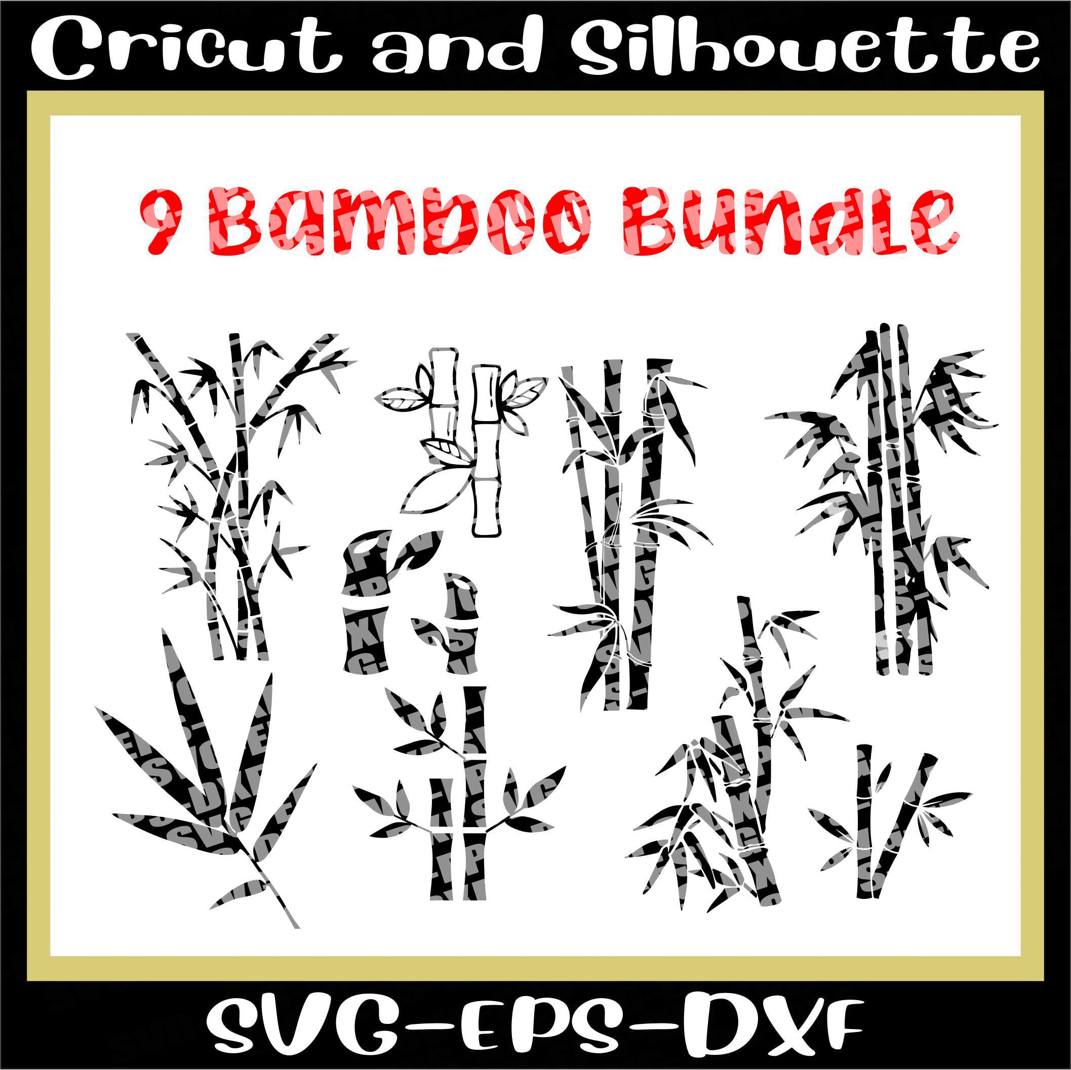 Bamboo Svg, Archivos de corte de bambú, imágenes prediseñadas de bambú ...