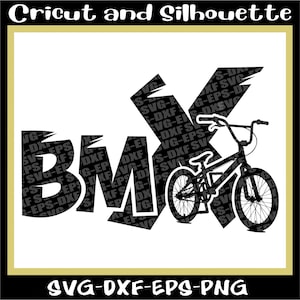 BMX Svg, Bmx Svg Files, Bike, Bicycle, Stunt, Freestyle -  Eps,Dxf,Svg,Png,Cricut,Silhouette