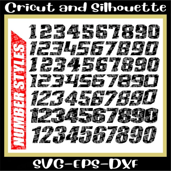 Motocross Number Font Style svg files /Racing Plate Svg/Cricut/Silhouette/Direct Download