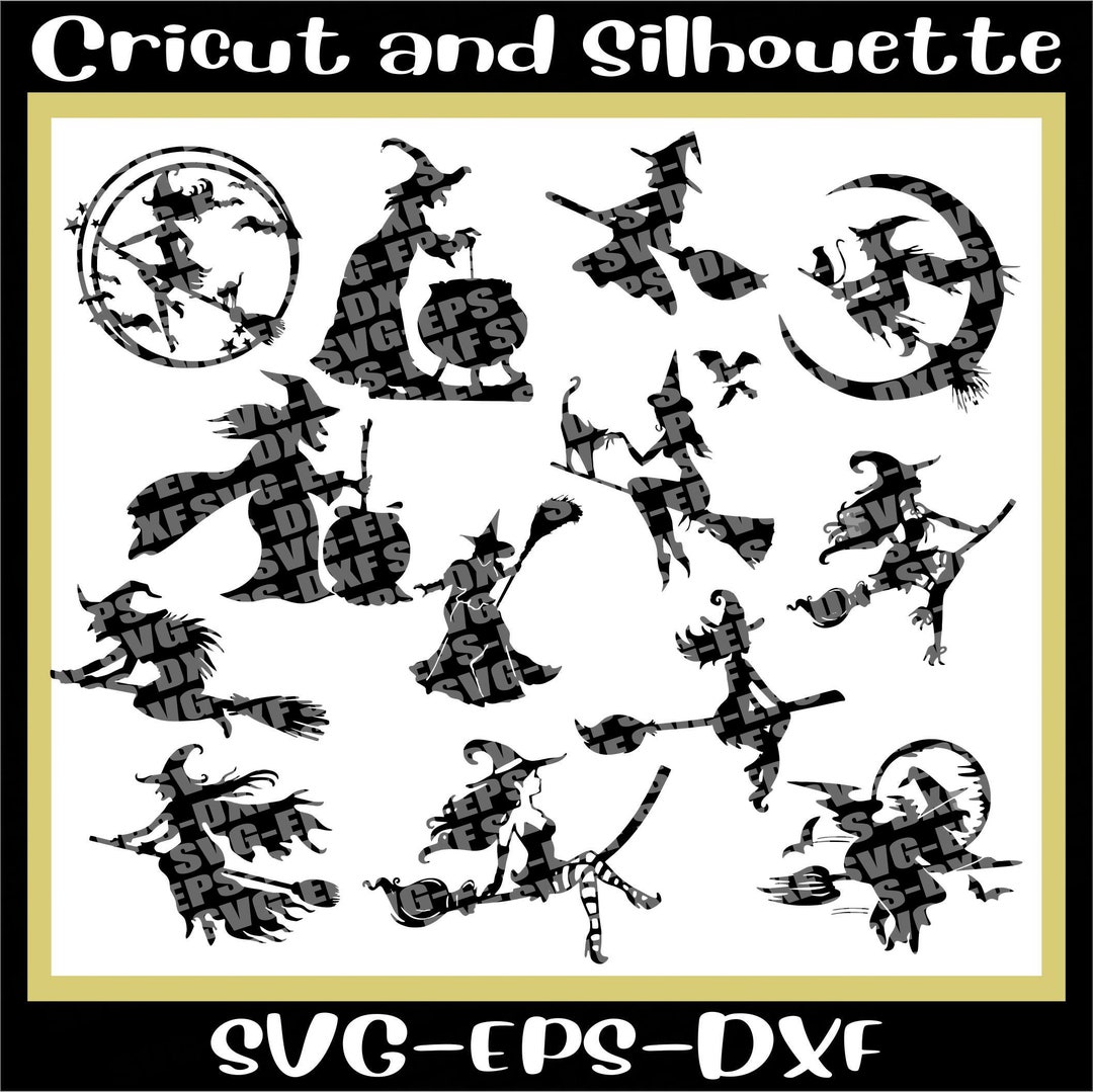Witch Svg Files, Witch Bundle Svg, Witch Black Hat Svg, Creepy Witch ...