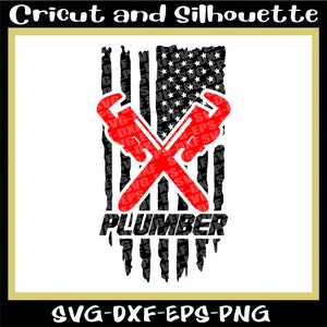 Plumb Svg, Plumber Svg,Plumber American Flag Distressed Svg, Plumb Svg, Plumber Cricut - Eps,Dxf,Svg,Png,Cricut,Silhouette