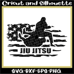 Jiu Jitsu Svg,Jiujitsu Svg "Jiu Jitsu American Flag Distressed" Karate Svg, Martial Art Svg, Eps,Dxf,Svg,Png,Cricut,Silhouette