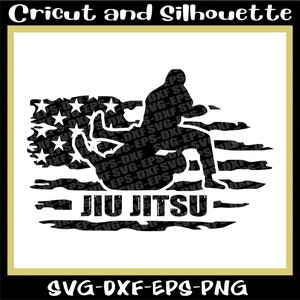 Jiu Jitsu Svg,Jiujitsu Svg "Jiu Jitsu American Flag Distressed" Karate Svg, Martial Art Svg, Eps,Dxf,Svg,Png,Cricut,Silhouette