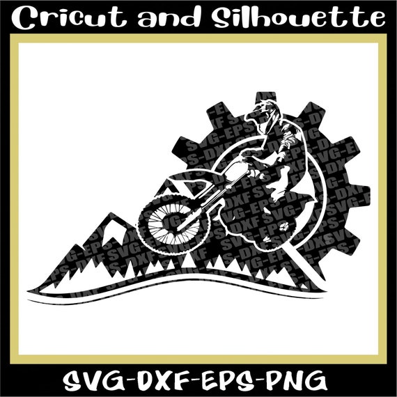 Motocross Svg, Motocross Cut file for Cricut, Motocross Cut file for Silhouette, Dirt Bike Svg, Dirt Svg - Eps,Svg,Dxf,Png,Cricut,Silhouette