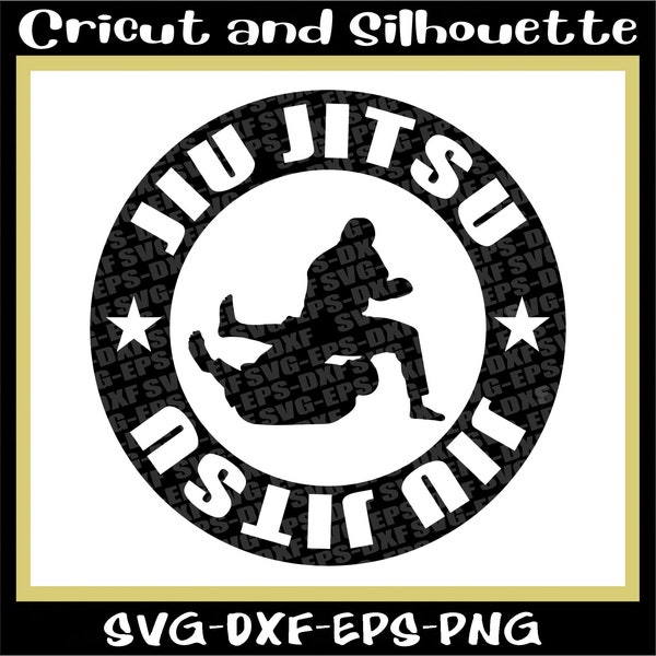 Jiu Jitsu Svg,Jiujitsu Svg "Jiu Jitsu Circle Design" Karate Svg, Martial Art Svg, Eps,Dxf,Svg,Png,Cricut,Silhouette