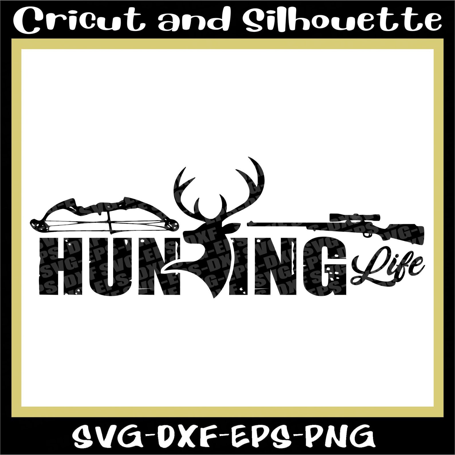Hunting Svg Hunter Svg Deer Svg hunting Life Etsy