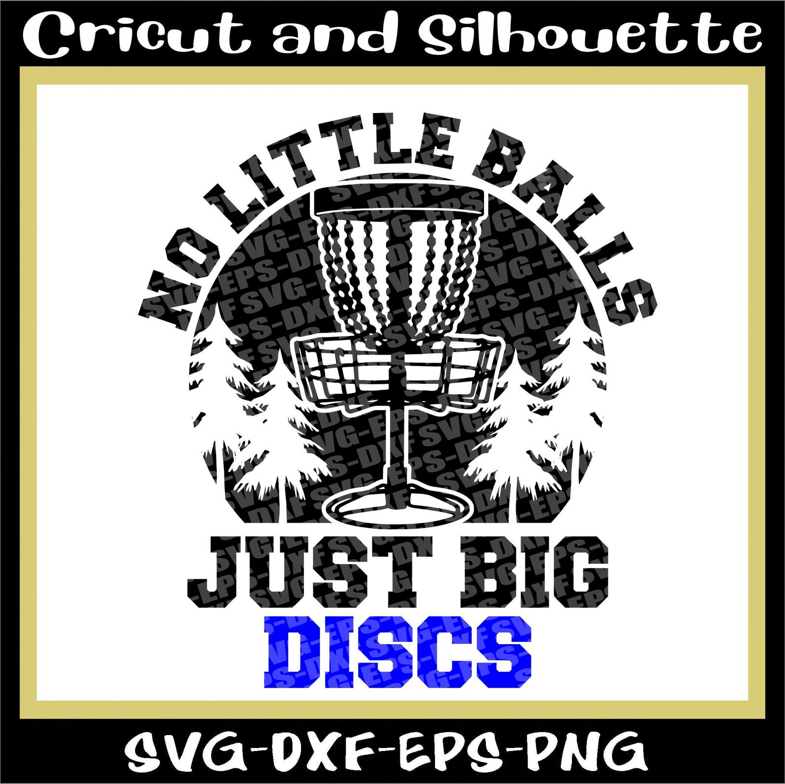 Disc Golf Svg Disc Golf Print File No Little Balls Etsy