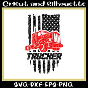 Trucks Svg, Trucker Svg, Truck Svg, Trucker American Flag Distressed Svg, Car Svg, - Eps,Dxf,Svg,Png,Cricut,Silhouette